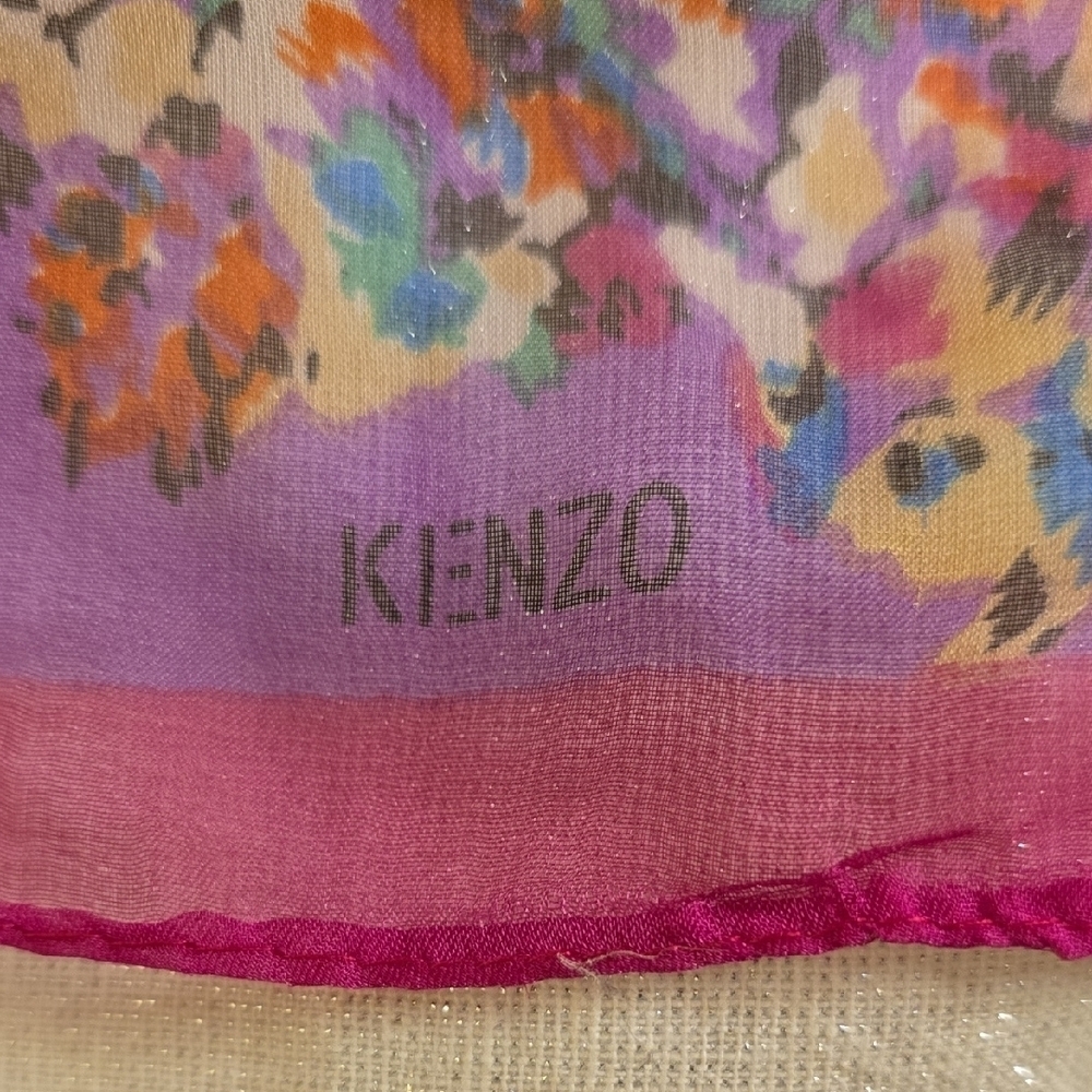 Kenzo Purple Pink Cocktail Scarf - Picture 5 of 12